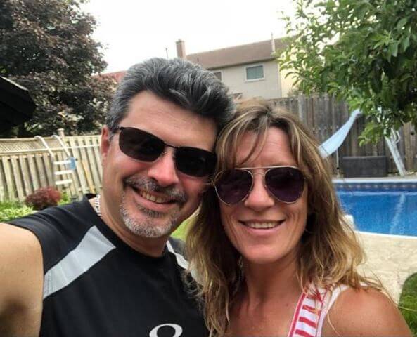 Manuel Mendes with his partner, Karen Rayment.